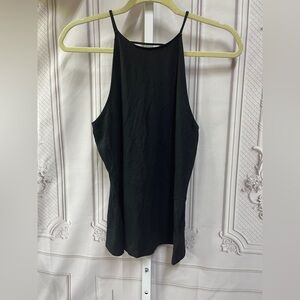 Express Black High-Neck Criss Cross Open Back New Medium Tank Top